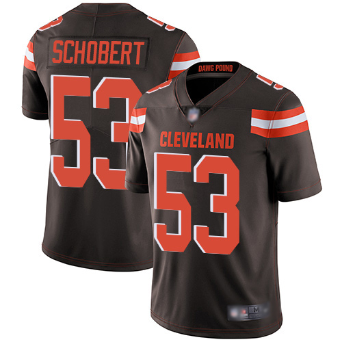 Cleveland Browns Joe Schobert Men Brown Limited Jersey 53 NFL Football Home Vapor Untouchable